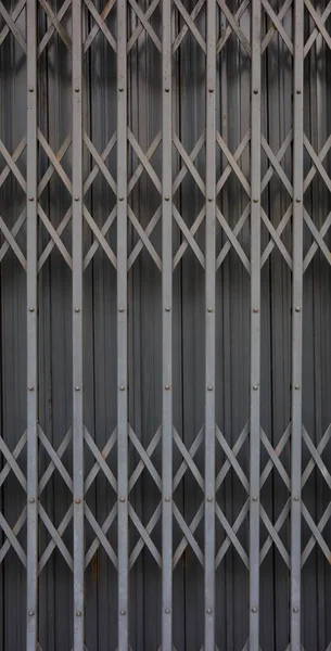 Kovové Dveře Skládací Ocelové Dveře Textura Vzor Pozadí — Stock fotografie