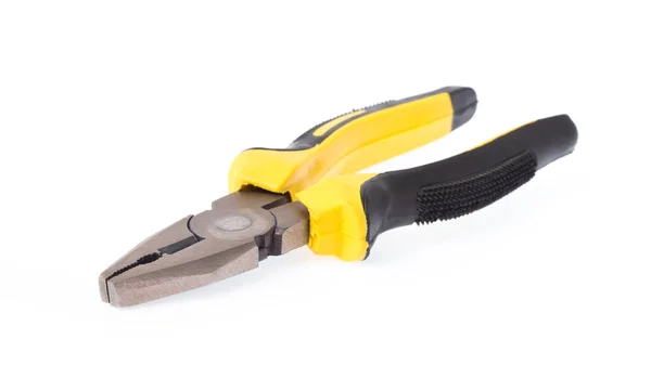 Yellow Pliers Isolated White Background — Stock Photo, Image