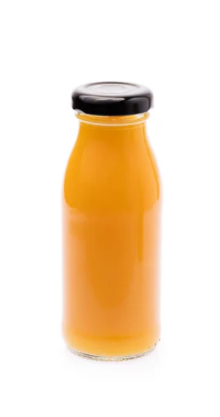 Färsk Juice Apelsin Flaska Isolerad Vit Bakgrund — Stockfoto