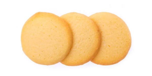 Boterkoekjes Geïsoleerd Witte Achtergrond — Stockfoto