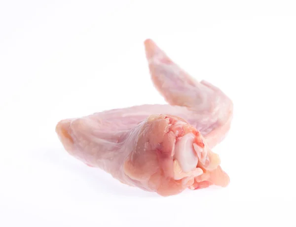 Πρώτες Φτερούγες Κοτόπουλου Κρέας Απομονωμένο Λευκό Φόντο — Φωτογραφία Αρχείου