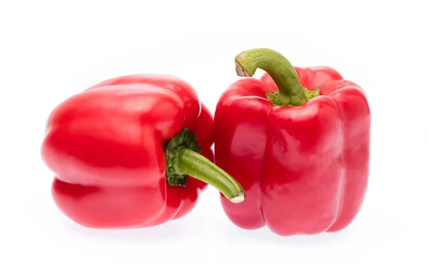 Sladká Červená Paprika Izolované Bílém Pozadí — Stock fotografie
