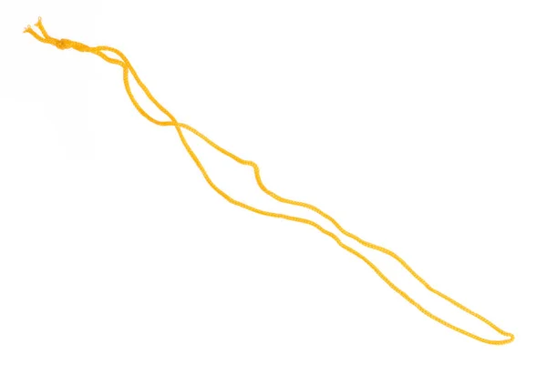 Жовта Мотузка Ізольована Білому Тлі — стокове фото