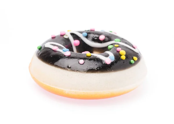 Donut Con Salpicaduras Colores Aislados Sobre Fondo Blanco — Foto de Stock