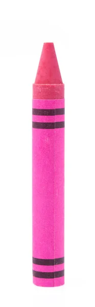 白色底色的粉红蜡笔 — 图库照片