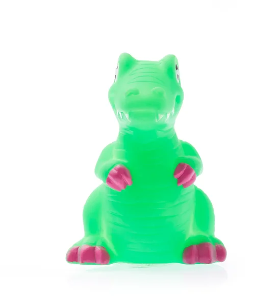 Пластиковые Игрушки Динозавр Животных Изолированы Белом Фоне — стоковое фото