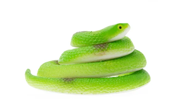 Serpente Giocattolo Isolato Sfondo Bianco — Foto Stock