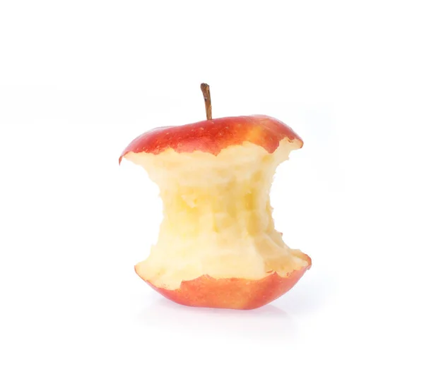 Укус Красного Яблока Изолированы Белом Фоне — стоковое фото
