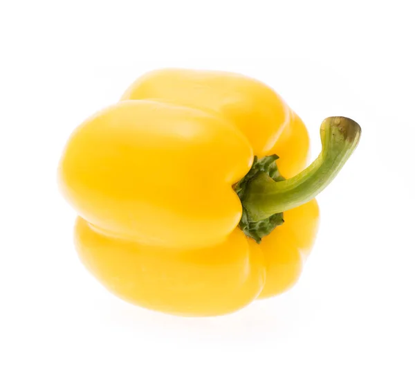 Γλυκό Κίτρινο Bell Pepper Απομονωμένο Λευκό Φόντο — Φωτογραφία Αρχείου