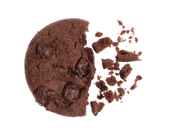Шоколадные Печенья Изолированы Белом Фоне — стоковое фото