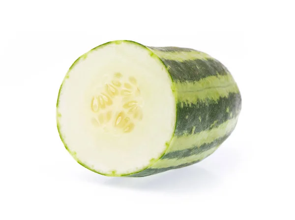 Slice Cucumber Isolated White Background — Stock Photo, Image