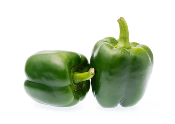 Sweet Green Bell Pepper Isolated White Background Royalty Free Stock Photos