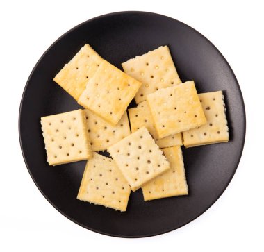 Beyaz arkaplanda izole edilmiş lezzetli bisküviler