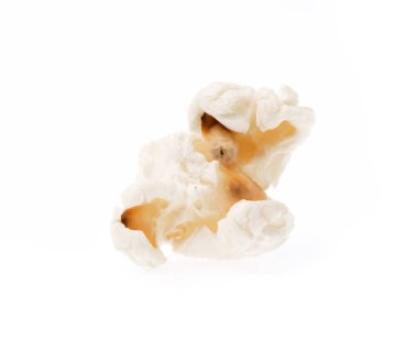 Beyaz arka plan üzerinde izole pop corn.