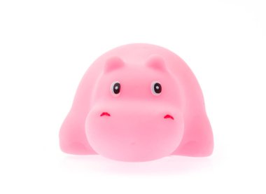 Plastik Oyuncak Hayvan Su Aygırları beyaz arkaplanda izole edildi