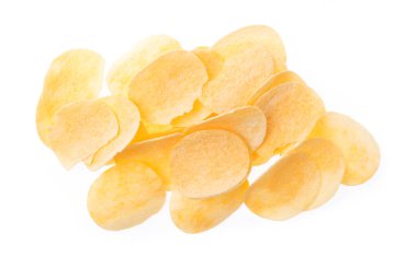 Patates cipsi beyaz arkaplanda izole