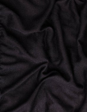 Buruşuk siyah kumaş doku arka plan