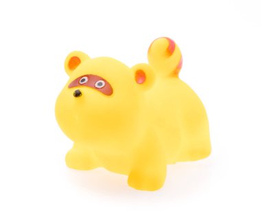 Plastik Oyuncak Hayvanı beyaz arkaplanda izole edildi.