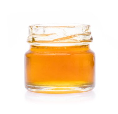 Bal kavanozu beyaz arkaplanda izole