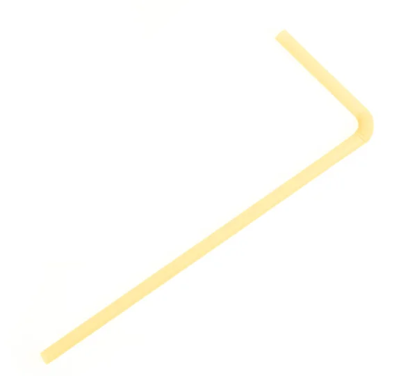 Yellow Drinking Straw Isolated White Background — Stock Photo, Image