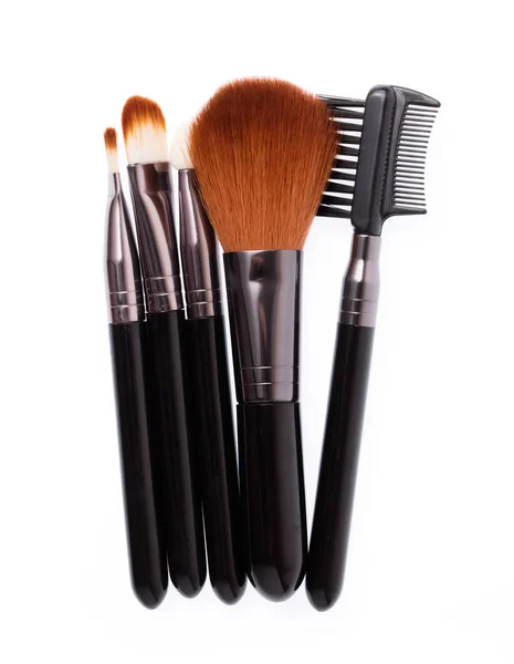 Makeup Borste Som Isolerade Vit Bakgrund — Stockfoto