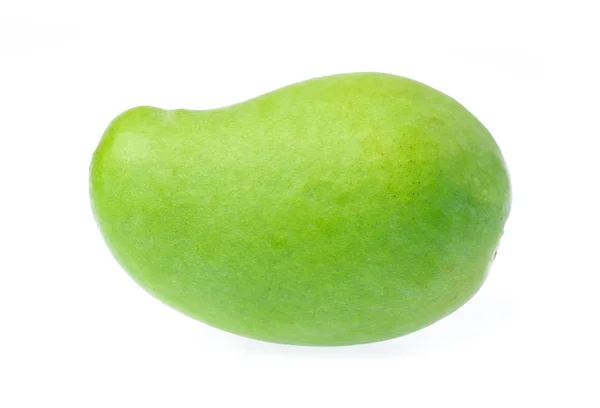 Fruta Fresca Mango Verde Aislada Sobre Fondo Blanco — Foto de Stock