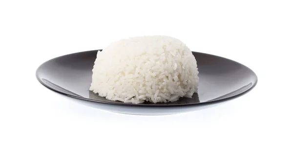 Beyaz Arkaplanda Izole Edilmiş Pirinç Tabağı — Stok fotoğraf