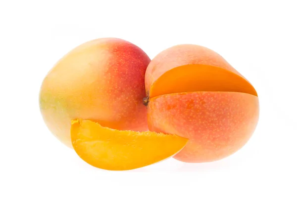 Slice Mango Isolated White Background — ストック写真