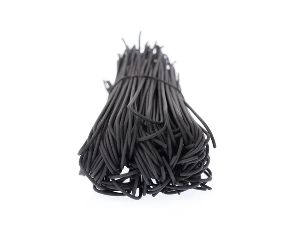 Букет Чорного Спагеті Ізольований Білому Тлі — стокове фото