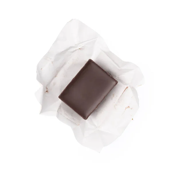 Шоколадная Плитка Белом Фоне — стоковое фото