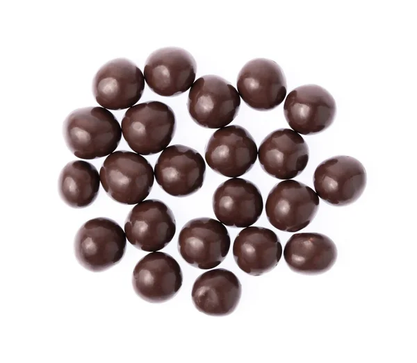 Schokoladenkugeln Isoliert Auf Weißem Hintergrund — Stockfoto