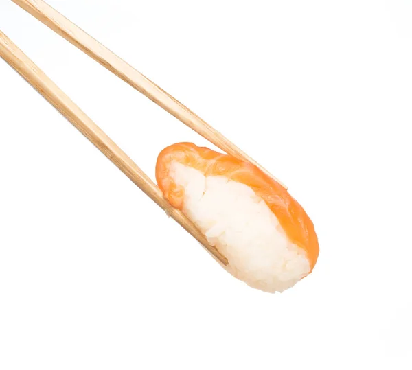 与筷子隔离在白色背景 — 图库照片