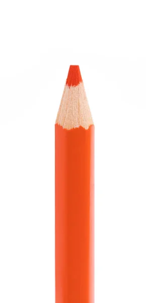 Crayon Orange Isolé Sur Fond Blanc — Photo