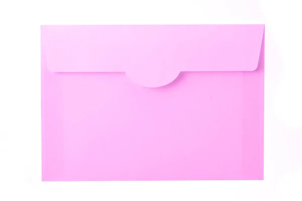 Фіолетовий Конверт Ізольований Білому Фоні — стокове фото