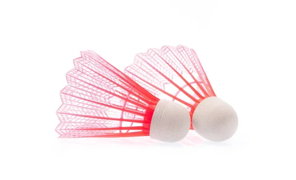 Badminton Colored Plastic Shuttlecocks Isolated White Background — Stock Photo, Image