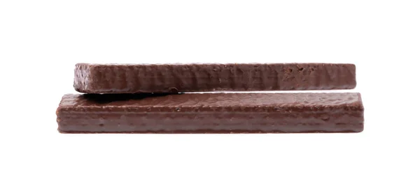 Gaufres Chocolat Isolées Sur Fond Blanc — Photo