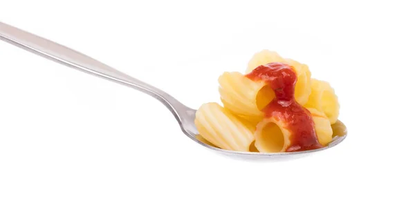 Pasta Spoon Isolated White Background — Stock Photo, Image