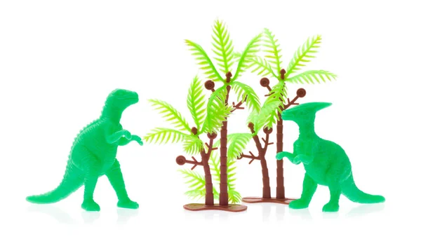 Іграшка Динозавра Ізольована Білому Тлі — стокове фото