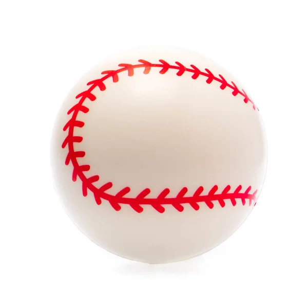 Baseball Bianco Isolato Sfondo Bianco — Foto Stock