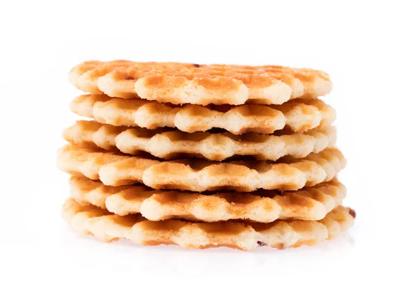 Wafel Geïsoleerd Witte Achtergrond — Stockfoto