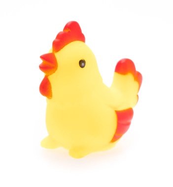 Plastik Oyuncak Hayvanı beyaz arkaplanda izole edildi.