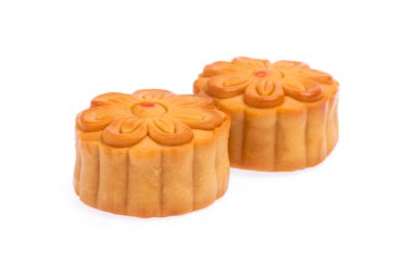 Ay pastası beyaz arkaplanda izole