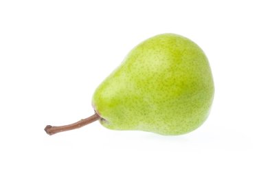 Beyaz zemin üzerinde yeşil armut izole