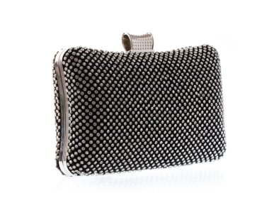 Beyaz arkaplanda izole edilmiş elmaslarla gümüş debriyaj