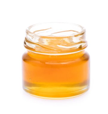 Bal kavanozu beyaz arkaplanda izole