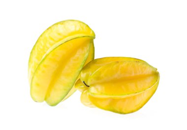 fresh carambola isolated on white background