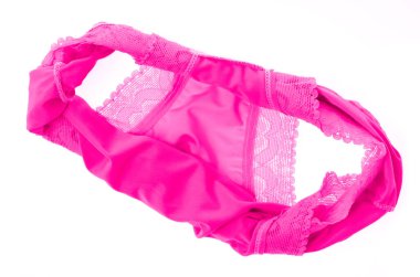 Beyaz arka planda izole edilmiş güzel kadın külotu. Seksi iç çamaşırı.