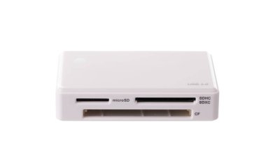 Beyaz arka plan üzerinde izole Usb kart okuyucu