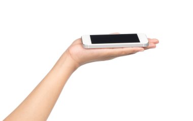 El telefonu beyaz arkaplanda izole edildi.