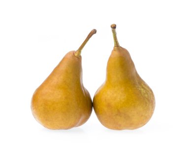 Beyaz arka plan üzerinde izole kahverengi armut